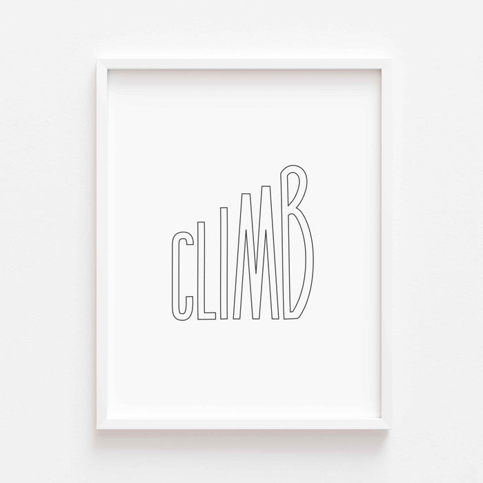 Climb Letterpress Print