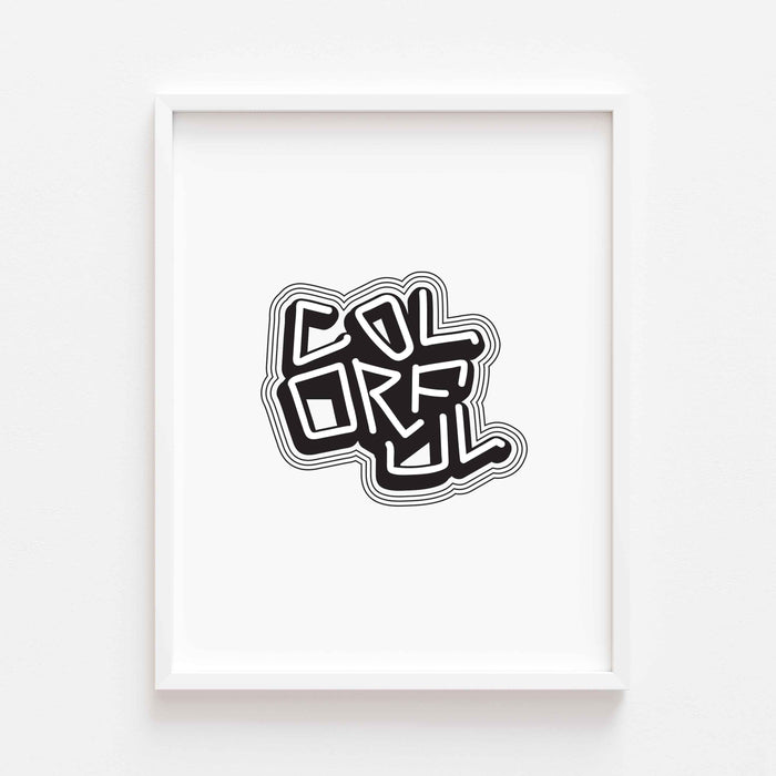 Colorful Letterpress Print